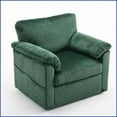 thumbnail image 2 of Oversized Swivel Chenille Lounge Chair | 38.55”W Single Seat | Green | Cushion Back | Pillow Top Arms | for Living Room Bedroom Office, 2 of 22