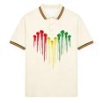 thumbnail image 4 of Mens Golf Polo Shirts with Button Front Print Short Sleeve Classic Casual Tee, 4 of 4