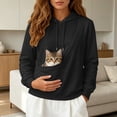 thumbnail image 6 of CAIVO Unisex Sweatshirt Kitten Pouch Hoodie, Winter Hooded Topst With Pocket And Pets Pouch For Cat Mom, Comfort Cat Dog Carrier Tops For Adults, 6 of 6