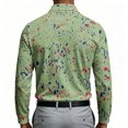 thumbnail image 4 of Men's Golf Polo Shirt Paint Splatter Print Short Sleeve Moisture Wicking Tee Casual Slim Fit Performance Sports Top, S, 4 of 4