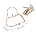 thumbnail image 2 of Uxcell Metal Purse Frames, 7.5" 2Pack Kiss Lock Clasp Frame for Coin Bags Sewing DIY, Gold, 2 of 6