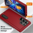 thumbnail image 5 of ELEHOLD for Samsung Galaxy S23 Ultra Rugged Protective Case Full Body Multi Layer Shockproof Hidden Kickstand Hybrid Silicone Hard PC Cover for Samsung S23 Ultra, Red, 5 of 7