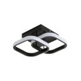 thumbnail image 2 of LED Ceiling Light, Double Geometric Low Profile Recessed Fixture for Hallway Bedroom, Black, Plastic Frame, 1-Pack, 27x20x6 cm, 2 of 6