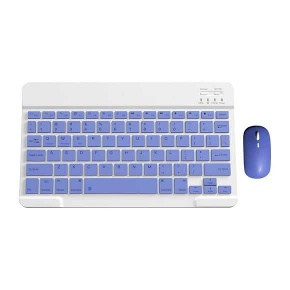 Bluetooth Keyboard and Mouse Set Clearance Sale Bluetooth Keyboard and Mouse Portable Bt Wireless Keyboard and Mouse for Android PC Tablet Purple-s