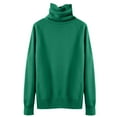 thumbnail image 4 of Duoif Womens Sweaters Women's Wool Sweater Turtleneck First Line Ready to Wear Long Sleeve Knitted Pullover Tops Sweaters for Women Trendy Green1 L, 4 of 4