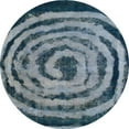 thumbnail image 1 of Ahgly Company Machine Washable Indoor Round Abstract Columbia Blue Area Rugs, 5' Round, 1 of 7