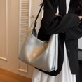 thumbnail image 4 of Bolso cruzado de moda de Color liso, bolso elegante de cuero de PU para axila con correa ajustable, bolso Hobo para uso diario para mujer, 4 of 5