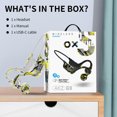 thumbnail image 4 of Oggfader Wireless Earbuds 300mAh Conduction Headset Wireless Bluetooth Headset Sports Running Power LED Power Digital Display Yellow, 4 of 9