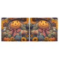thumbnail image 6 of Wobogo Smiling Scarecrow Kitchen Curtains 2 Piece Set Farmhouse Country Style Light Filtering Small Window Drapes Suitable for Bathroom Laundry Room and RV 27x24in, 6 of 9