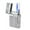 Silver-#533, variant on Crater Clear Light Inclined Fire Open Flame Wheel Lighter with Inflatable Point Pipe Design