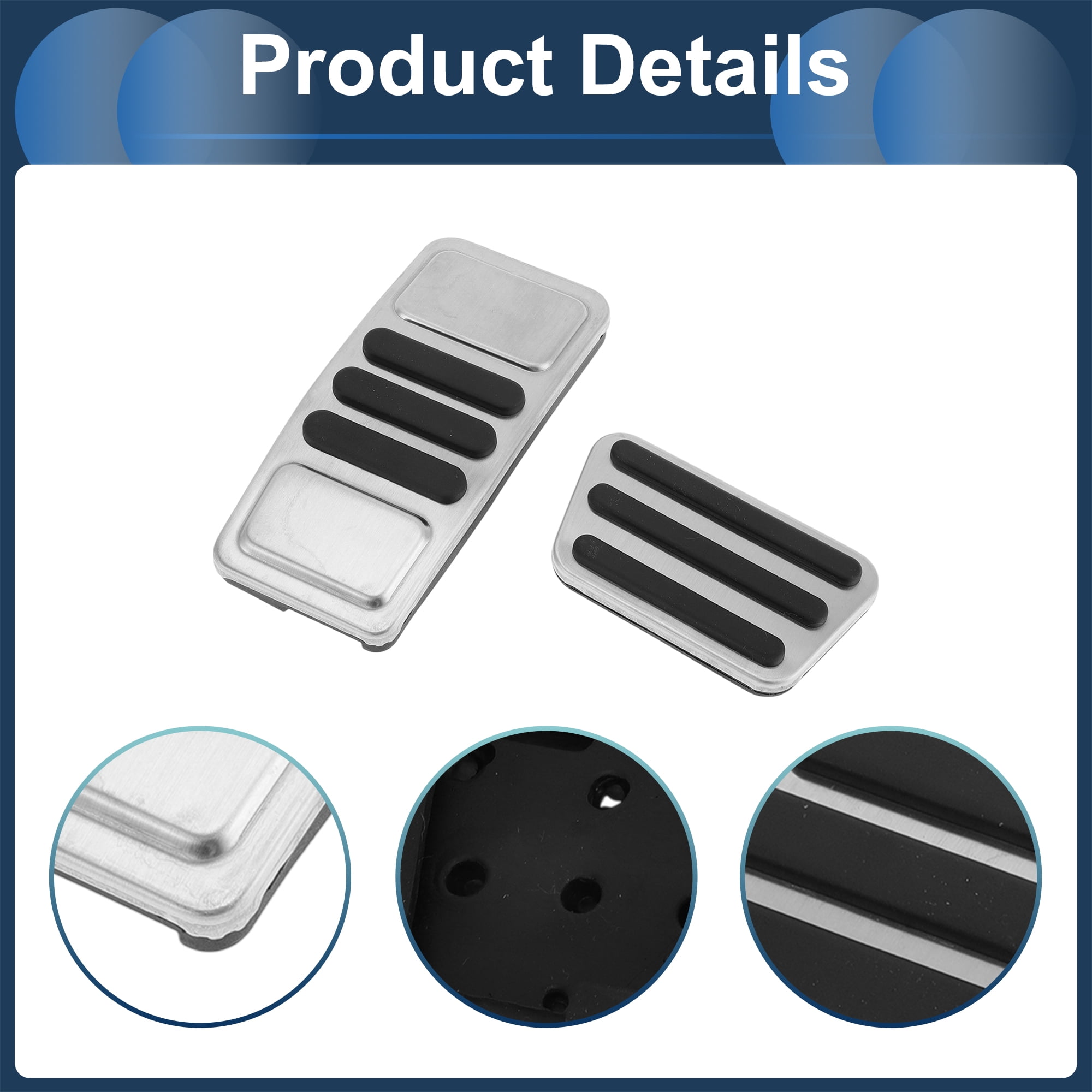 Unique Bargains Foot Pedal Pads Foot Accelerator Covers for Ford for Mustang 2015-2024