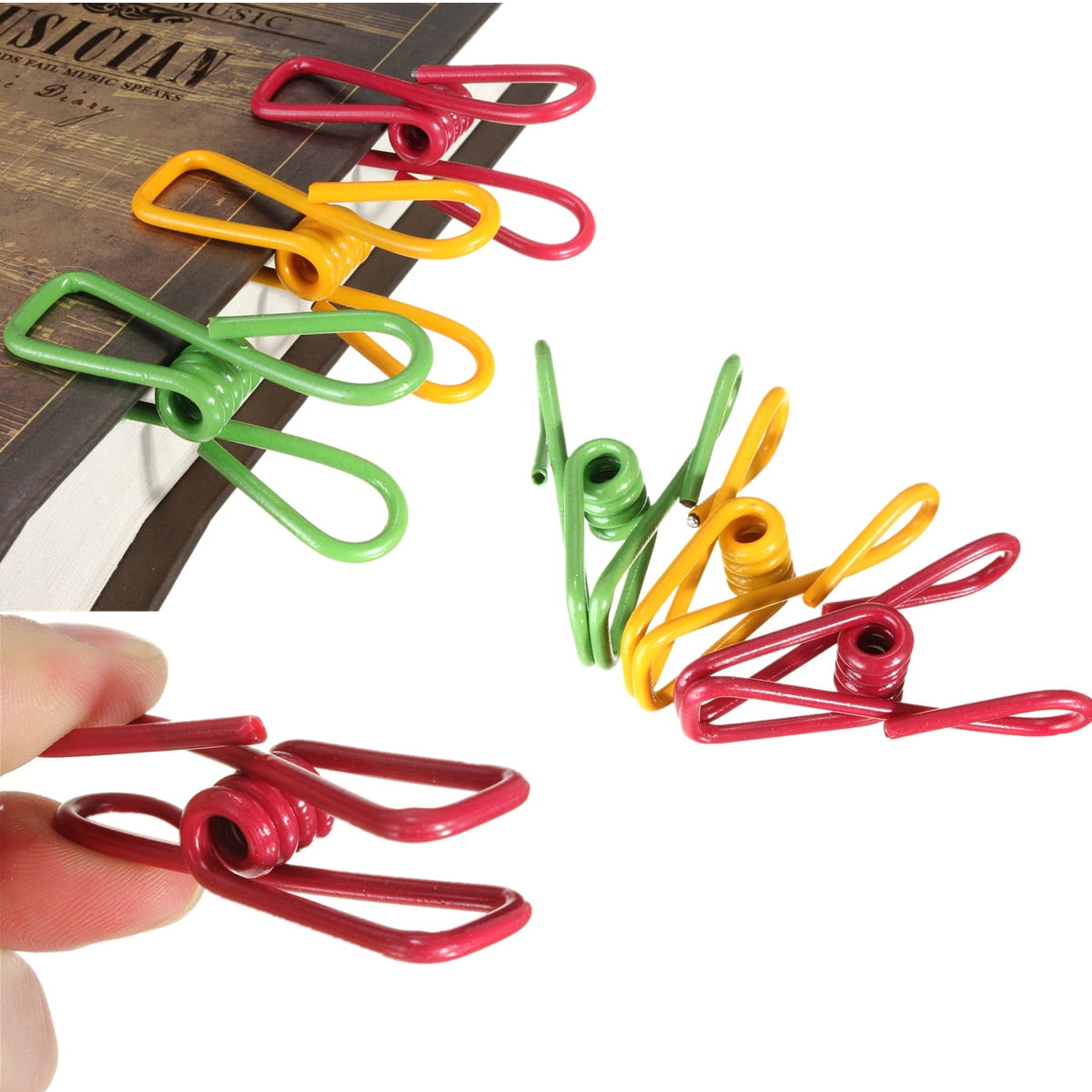 10 PCS Metal Clothes Pegs Laundry Washing Line Hanger Paper Photos