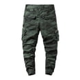 thumbnail image 1 of Rovga Pantalon Homme Classique Personnalité Mode Pantalon Cargo Vert Coupe Décontractée 29, 1 of 6