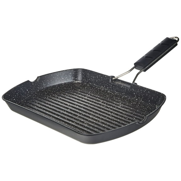 Ilsa Marmorella Grill Pan, Die-Cast Aluminium, Black