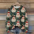 thumbnail image 3 of Women'S Christmas Sweater Cute Fun Christmas Sweater Fall And Winter Long Sleeve Knitted Sweater for Fall and Winter, Festive and Cozy, Ideal as Christmas Sweaters for Women ,Green,M, 3 of 6