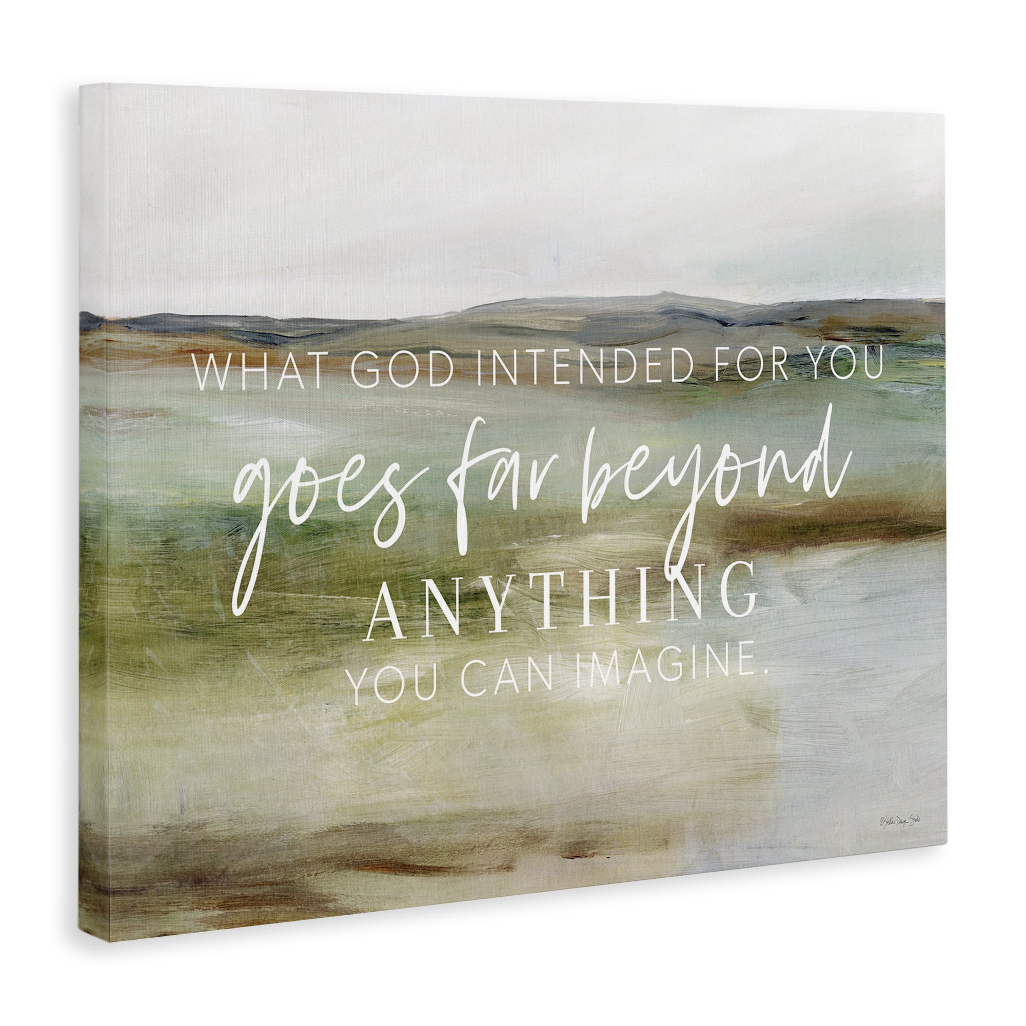 Stupell Industries God's Intentions Proverb Religious & Spiritual Painting Wrapped Canvas Art Print Wall Art, 20 x 16