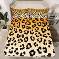 thumbnail image 2 of YST Leopard Print Bed Sheets Cheetah Hunting Sheet Set Full Size Leopard Skin Pattern Fitted Sheet African Safari Animal Bed Sheet Set With 2 Pillow Shams Warm Comfy Breathable, 2 of 5