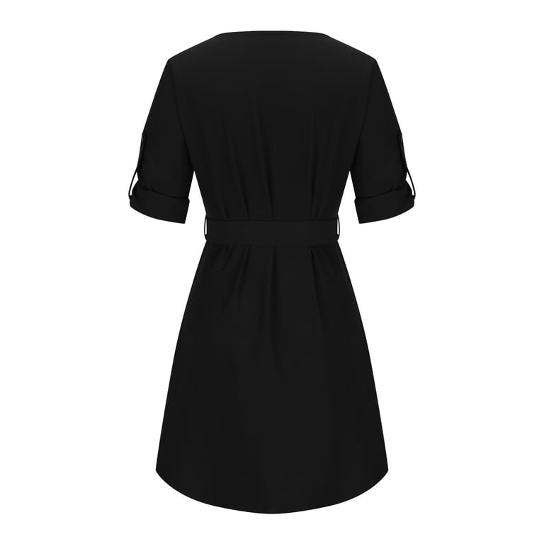 slim fit dress slacks Black Short Satin Juniors Homecoming Dress with Pockets