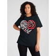 thumbnail image 1 of Camiseta estética vintage de San Valentín con rosas y corazones rojos. Camiseta de manga corta. Divertida y genial idea de camiseta. 100 % algodón. Camiseta gráfica con estampado de tela. Regalo para, 1 of 7
