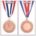 thumbnail image 4 of Uxcell Award Metal, Winner Award Medals Prize with Neck Ribbon Red White Blue Bronze, 4 of 7