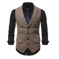 thumbnail image 4 of Penkiiy Men's Business Suit Vest Slim Fit Dress Waistcoat for Wedding Party Dinner Coffee Clearance, 4 of 9