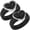 Black and Silver, variant on Rinfit Silicone Rings – Heart Collection- 2 Rings Set | U.S. Patent Pending Design