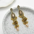 thumbnail image 4 of Jhumka Long Tassel Bell Earrings Vintage Jhumki Bollywood Traditional Ethnic Dangle Drop Bohemian Chandelier Earring for Women Oxidized Crystal Wedding Party Festival Indian Jewelry Gift, 4 of 12
