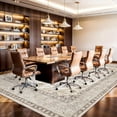 thumbnail image 3 of YOUFORTONG 12x15 Extra Large Living Room Area Rug,Oriental Soft Rug,Non-Slip Thin Stain Resistant Indoor Carpet,Ivory, 3 of 9