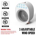 thumbnail image 2 of Portable Mini Air Conditioner With Rgb Lights Desk Fan Low Noise Usb Power Supply Cooler Humidifier Purifier White, 2 of 5
