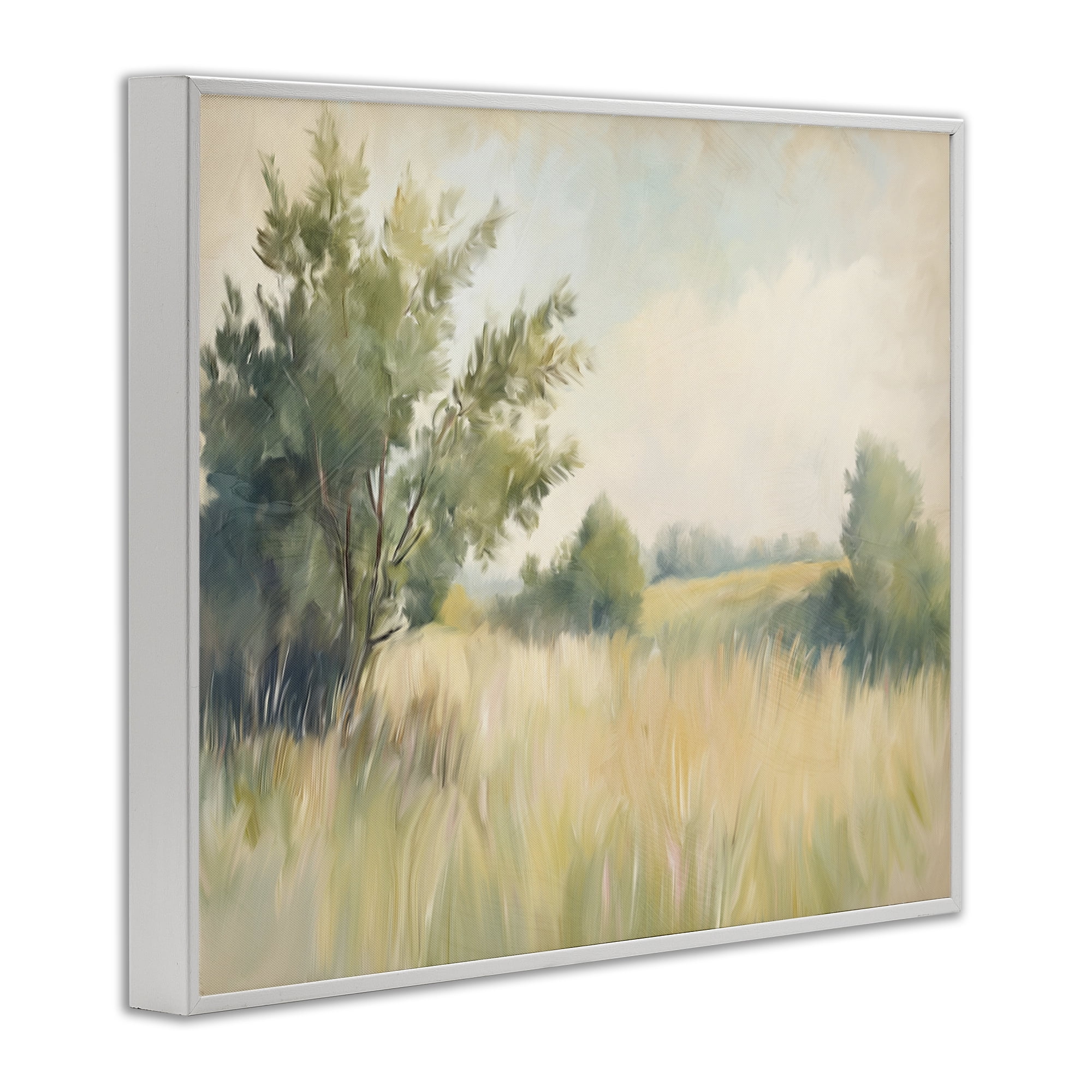 Stupell Industries Summer Green Meadow White Framed Giclee Art, design by Kim Allen