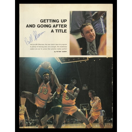 Bill Sharman Autographed 8x11 Magazine Photo Boston Celtics SKU #237845
