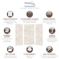 thumbnail image 3 of Transolid Swk363672 Saramar 36" W X 36" D X 72" H Three Panel Shower Wall Kit - Biscotti, 3 of 7
