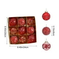 thumbnail image 3 of mfyjkho Adornos para árbol de Navidad, bolas de plástico galvanizado con lazo para colgar, 8 cm de diámetro, juego de 9 para decoración navideña., 3 of 6