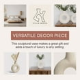 thumbnail image 2 of Villa Moda Oona Decorative Modern Ring Vase, Large, White, 2 of 7