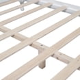 thumbnail image 5 of Full Size Platform Bed with Headboard, Retro Style Wooden Full Bed Frame with Slat Support, Full Size Beds for Kids Teens Adults, No Box Spring Need, White 1, 5 of 9