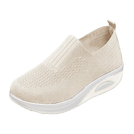 

Yzengfg Women s Summer Fashion Round Toe Mesh Breathable Solid Color Casual Shoes One Foot Stirrup Sneakers Casual Shoes for Women Wide