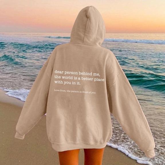SIYUDAN Women's Hoodies Sweatshirts Long Sleeve Hoodie Women Pullover Oversized Hoodie for WomenLight Gray Womens Sweatshirt Fall Hoodies Graphic Hoodie