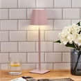 thumbnail image 4 of Home Accents 14.8 inch LED Cordless Metal Table Lamp, Rechargeable 3 Color Stepless Dimming, Pink, 4 of 5