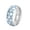 Silver, variant on 8mm Soccer Pattern Band Rings for Men Stainless Steel Sport Style Hip Hop Luminous Ring Blue Size 11