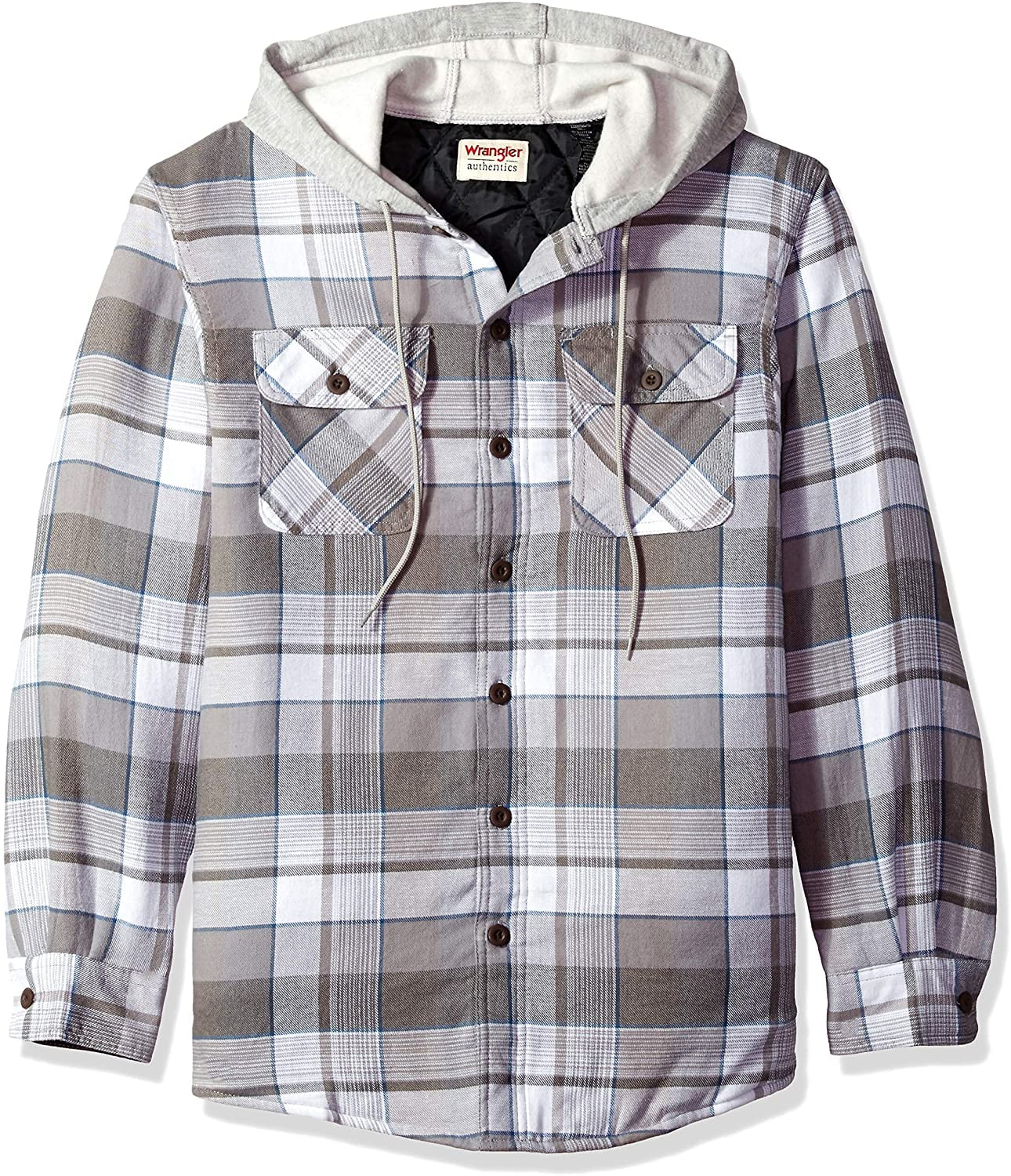 mens Long Sleeve Quilted Lined Flannel 