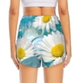 thumbnail image 2 of Lsque Daisy Flowers Printed Women's Running Shorts with Liner Pockets,Elastic Quick Dry Workout Athletic Gym Yoga Shorts,Womens High Waist Shorts-X-Large, 2 of 9