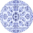 thumbnail image 1 of Ahgly Company Indoor Round Persian Blue Traditional Area Rugs, 8' Round, 1 of 4