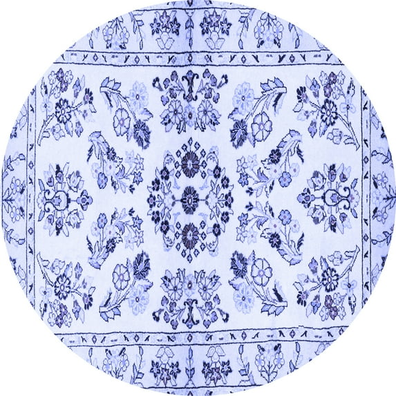 Ahgly Company Indoor Round Persian Blue Traditional Area Rugs, 8' Round