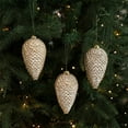 thumbnail image 4 of chaungfeng 3 Pieces Special Shaped Pines Cones Christmas Ornaments, 5 Inch Tree Pendant Plastic Decoration for Party Shopping Mall Holiday Window Scene Layout Car Hanging Decorations, 4 of 6