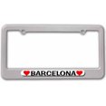 thumbnail image 1 of Barcelona Love with Hearts License Plate Tag Frame, Multiple Colors, 1 of 1