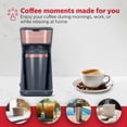 thumbnail image 4 of Cafetera Holstein Housewares, taza de 414 ml, oro rosa, 4 of 5