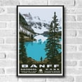 thumbnail image 2 of Banff National Park Vintage Travel Poster / Postcard WPA Style Canada, 2 of 3