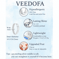 thumbnail image 3 of VEEDOFA Silver Plated Hoop Earrings for Women,Lightweight Hypoallergenic 925 Sterling Silver Post CZ Rhinestone Hoops, 3 of 6