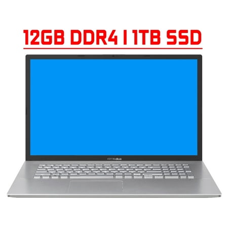 Asus VivoBook 17 Business Laptop 17.3” HD Display AMD 4-Core Ryzen 7 3700U (Max Boost Clock Up to 4.0GHz) 12GB DDR4 1TB SSD USB-C HDMI SonicMaster Win10