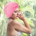 thumbnail image 4 of Bath & Bathing Accessories Bow Coral Velvet Textile Microfiber Head Scarf Hair Cap Wrap Bath Towel for Comfort and Drying Efficiency, 4 of 5
